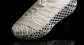 Simplifyber's soft, fabric-like shoe uppers are created from a cellulose-based liquid, and are fully biodegradable and recyclable. Photo via Simplifyber.