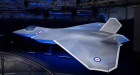 The BAE Systems Tempest model at Farnborough International Air Show. Photo via BAE Systems