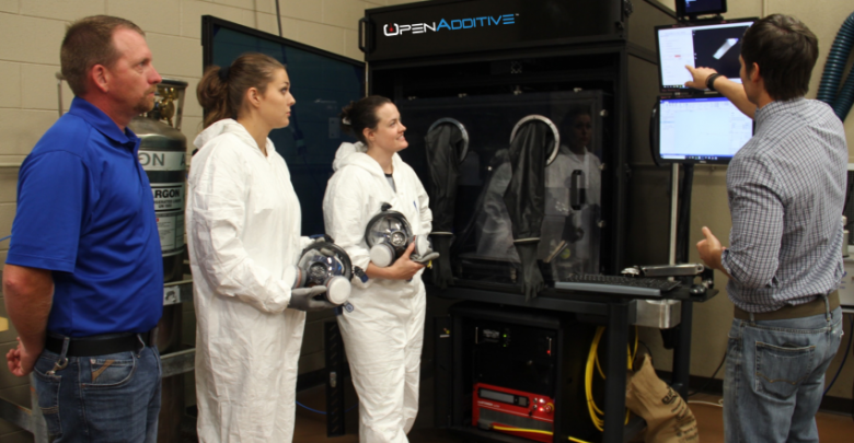 A metal 3D printer at SCC's Additive Manufacturing Center. Photo via Somerset Community College.