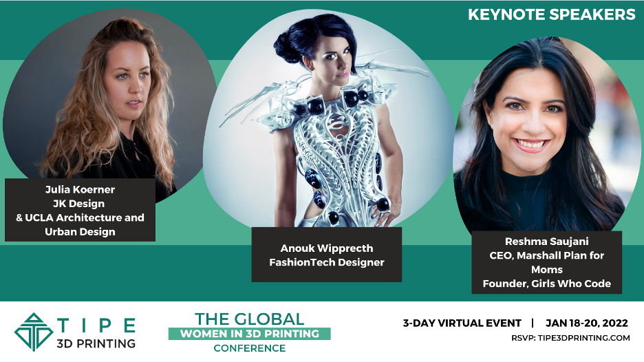 Wi3DP's all-female keynote speaker lineup for TIPE 2022.